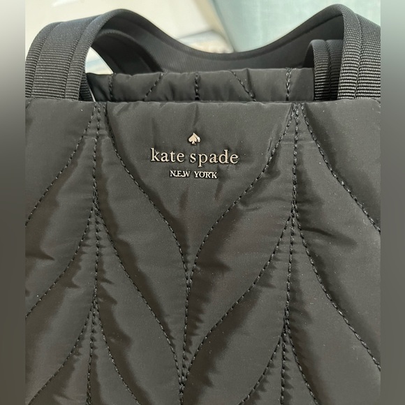NWT Kate Spade Ellie Small Tote, Black Quilted Nylon, WKRU5824 - Picture 2 of 12